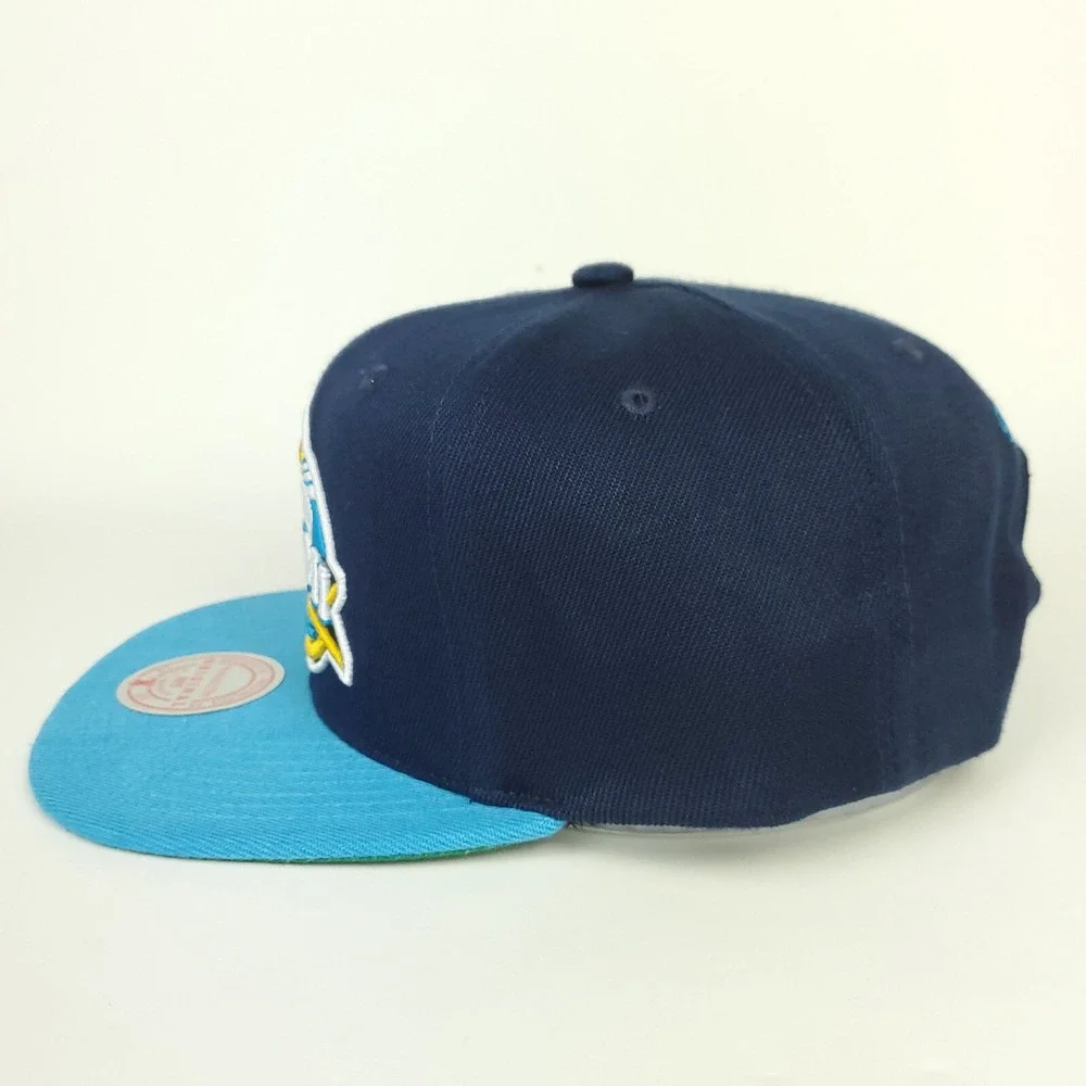 Super Bowl XXXVII Mitchell & Ness NFL Snapback Hat Cap 3D‎ Logo Navy Cyan NWT